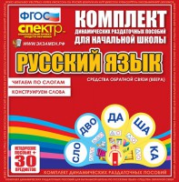Динамические раздаточные пособия. Русский язык (веера). Читаем по слогам (слоги из двух букв). Конструируем слова (слоги из двух и трех букв). - fgospostavki.ru - Нижневартовск