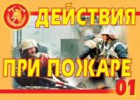 Комплект плакатов "Действия при пожаре" - fgospostavki.ru - Нижневартовск