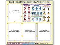 Стенд информационный "Правила техники безопасности в кабинете химии" (80х75, 4 кармана) - fgospostavki.ru - Нижневартовск