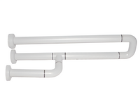 Поручень неоткидной трёхопорный с антибактериальным покрытием (белый) - fgospostavki.ru - Нижневартовск