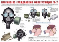 Комплект плакатов "Средства защиты органов дыхания. Противогазы, респираторы" - fgospostavki.ru - Нижневартовск