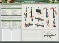 Стенд-уголок маркерный "Техника безопасности. Устройство, сборка и разборка автомата АК-74. Нормативы" - fgospostavki.ru - Нижневартовск
