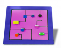 Тактильно-развивающая панель с геометрическими фигурами - fgospostavki.ru - Нижневартовск