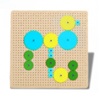 Тактильно-развивающая панель с разноцветными шестеренками - fgospostavki.ru - Нижневартовск