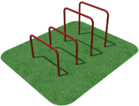 Упоры для отжимания цельносварные, разноуровневые  - fgospostavki.ru - Нижневартовск