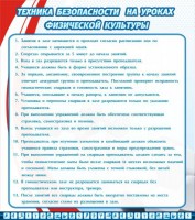 Стенд "Техника безопасности на уроках физкультуры" - fgospostavki.ru - Нижневартовск
