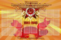Стенд "Участники ВОВ - ученики нашей школы" - fgospostavki.ru - Нижневартовск