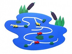 Сенсомоторное декоративно-развивающее панно "Река" - fgospostavki.ru - Нижневартовск