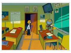 Магнитно-маркерный ситуационный плакат "Классная комната" с набором магнитных карточек + методические рекомендации (иностранный язык) - fgospostavki.ru - Нижневартовск