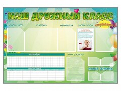 Стенд-уголок магнитно-маркерный "Наш дружный класс" - fgospostavki.ru - Нижневартовск