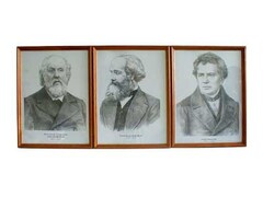 Портреты выдающихся физиков (деревянная рамка, под стеклом) - fgospostavki.ru - Нижневартовск