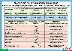 Таблица. Сравнение понятий изомер и гомолог. Функциональные группы классов органических веществ. - fgospostavki.ru - Нижневартовск