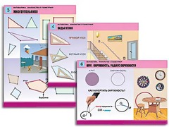 Комплект таблиц "Математика. Знакомство с геометрией" (6 таблиц, формат А1, ламинированные) - fgospostavki.ru - Нижневартовск