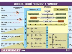 Таблица демонстрационная "Сравнение понятий изомер и гомолог" (винил 70x100) - fgospostavki.ru - Нижневартовск