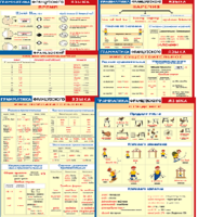 Комплект таблиц "Грамматика французского языка (9 листов)" (100х140 сантиметров, винил) - fgospostavki.ru - Нижневартовск