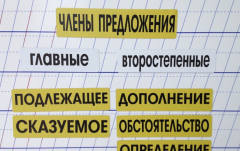 Набор магнитных карточек "Члены предложения" (фон жёлтый) - fgospostavki.ru - Нижневартовск