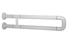 Поручень неоткидной двухопорный с антибактериальным покрытием (белый) - fgospostavki.ru - Нижневартовск