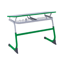 Парта SMARTY двухместная регулируемая по высоте (наклонная столешница) с антивандальной кромкой - fgospostavki.ru - Нижневартовск