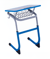 Парта одноместная регулируемая по высоте (наклонная столешница) с антивандальной кромкой - fgospostavki.ru - Нижневартовск