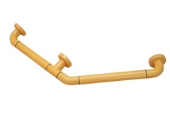 Поручень угловой трехопорный с антибактериальным покрытием (желтый) - fgospostavki.ru - Нижневартовск