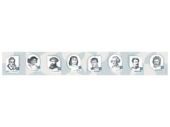 Стенд-лента "Выдающиеся путешественники и ученые-географы" - fgospostavki.ru - Нижневартовск