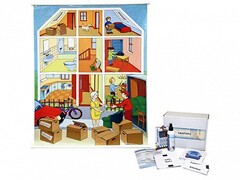 Магнитно-маркерный ситуационный плакат "Квартира" с набором магнитных карточек + методические рекомендации (иностранный язык) - fgospostavki.ru - Нижневартовск