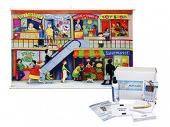 Магнитно-маркерный ситуационный плакат "Магазин" с набором магнитных карточек + методические рекомендации (иностранный язык) - fgospostavki.ru - Нижневартовск