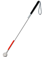 Трость телескопическая композитная с вращающимся шарообразным наконечником короткая на крючке - fgospostavki.ru - Нижневартовск