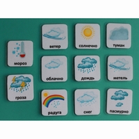 Набор карточек "Погода" (с рисунками) - fgospostavki.ru - Нижневартовск