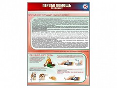 Стенд "Первая помощь при пожаре" - fgospostavki.ru - Нижневартовск