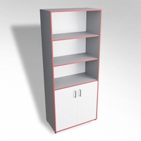 Шкаф широкий открытый с закрытой тумбой ТР2 ЛДСП - fgospostavki.ru - Нижневартовск