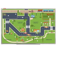 Магнитно-маркерная доска "Безопасный маршрут школьника" (дом-школа-дом) с комплектом тематических магнитов КМ-17 - fgospostavki.ru - Нижневартовск