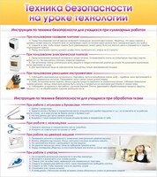 Стенд "Техника безопасности на уроке технологии" - fgospostavki.ru - Нижневартовск