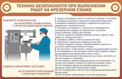 Стенд "Техника безопасности при выполнении работ на фрезерном станке" - fgospostavki.ru - Нижневартовск