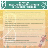 Стенд "Правила пожарной безопасности в кабинете физики" - fgospostavki.ru - Нижневартовск