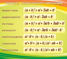 Стенд "Формулы сокращенного умножения" Вариант 3 - fgospostavki.ru - Нижневартовск