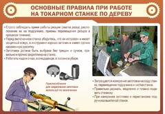 Стенд "Основные правила при работе на токарном станке по дереву" - fgospostavki.ru - Нижневартовск