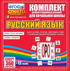 Динамические раздаточные пособия. Русский язык (комплект демонстрационных материалов). Касса букв, слогов, звуковых схем с набором интерактивных таблиц. - fgospostavki.ru - Нижневартовск
