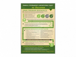 Стенд "Правила выполнения лабораторных работ по биологии" Вариант 1 - fgospostavki.ru - Нижневартовск