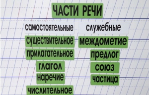 Набор магнитных карточек "Части речи" (фон зелёный) - fgospostavki.ru - Нижневартовск