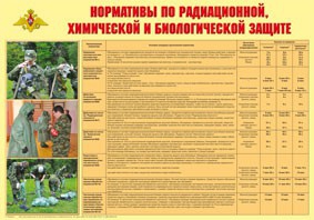 Плакат "Нормативы по радиационной, химической и биологической защите" - fgospostavki.ru - Нижневартовск
