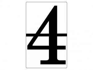 Набор магнитных карточек "Произвольный размер "4" (6 штук) - fgospostavki.ru - Нижневартовск