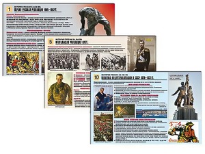 Комплект таблиц по истории "История России XX - XXI вв." раздаточные (цветные, ламинированные, А4, 12 штук) - fgospostavki.ru - Нижневартовск