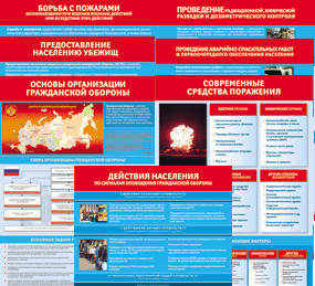 Комплект таблиц "Основы гражданской обороны (МЧС РФ)" 13 штук. - fgospostavki.ru - Нижневартовск