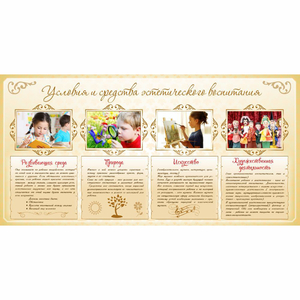 Стенд "Условия и средства эстетического воспитания" - fgospostavki.ru - Нижневартовск