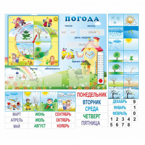 Стенд "Погода" с карманами для вставок - fgospostavki.ru - Нижневартовск