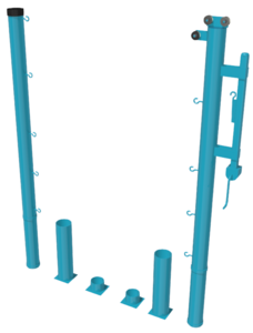 Стойки для большого тенниса с механизмом натяжения со стаканами - fgospostavki.ru - Нижневартовск