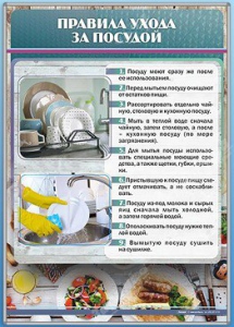 Стенд "Правила ухода за посудой" - fgospostavki.ru - Нижневартовск