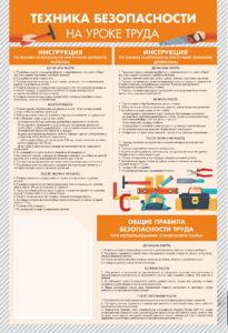 Стенд-уголок "Техника безопасности на уроках труда" - fgospostavki.ru - Нижневартовск