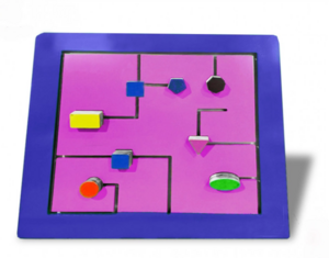 Тактильно-развивающая панель с геометрическими фигурами - fgospostavki.ru - Нижневартовск